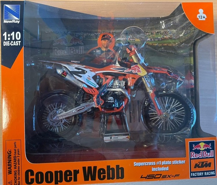 450 Sx F Cooper Webb (nr. 2) 1:10 Legetøjscrosser