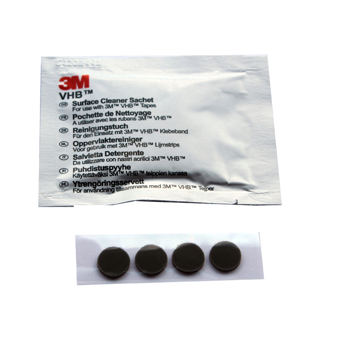 Klæbepude Parkone, Metal Sølv