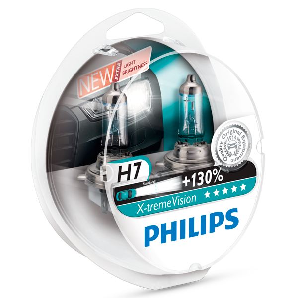 Philips X Treme Vision Pærer H7, 2 Stk.