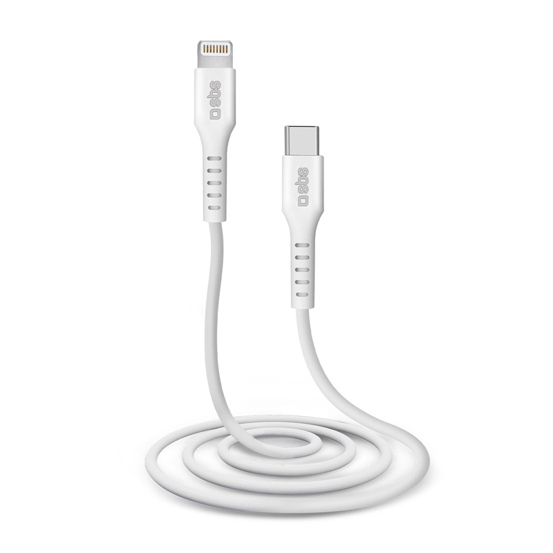 Sbs Usb C Til Lightning Kabel. 1 Meter Hvid